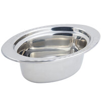 Bon Chef 5603 13" x 9" x 5" Stainless Steel 3.75 Qt. Full Size Oval Arches Design Food Pan