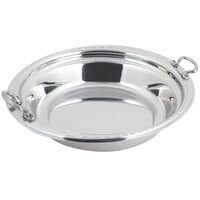 Bon Chef 5655HRSS 13" x 12" x 3" Stainless Steel Arches Design Casserole Food Pan with Round Stainless Steel Handles