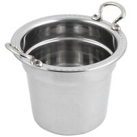 Bon Chef 5611HRSS 10 5/8" x 8 1/4" Stainless Steel 7 Qt. Arches Design Soup Tureen with Round Stainless Steel Handles