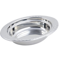 Bon Chef 5604 13" x 9" x 3" Stainless Steel 2 Qt. Full Size Oval Arches Design Food Pan