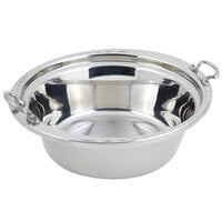 Bon Chef 5656HRSS 13" x 12" x 4" Stainless Steel 4 Qt. Arches Design Casserole Food Pan with Round Stainless Steel Handles
