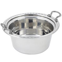 Bon Chef 5660HRSS 12" x 12" x 6" Stainless Steel 5 Qt. Arches Design Casserole Food Pan with Round Stainless Steel Handles