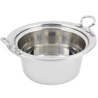 Bon Chef 5250HRSS 10" x 9" x 5" Stainless Steel 2 Qt. Plain Design Casserole Food Pan with Round Stainless Steel Handles
