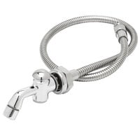 T&S B-0101-BKF 2.2 GPM Rosespray Pre-Rinse Spray Valve with 36" Stainless Steel Flex Hose and B-KF Deck Flange