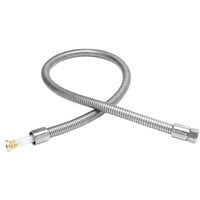 T&S B-0040-H2A 34 5/8" Stainless Steel Flex Hose with Small Handle and Polyurethane Liner