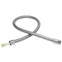 T&S B-0044-H2A 38 5/8" Stainless Steel Flex Hose with Short Handle and Polyurethane Liner