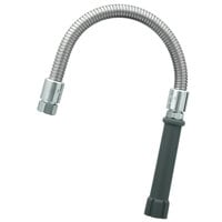 T&S B-0018-H 18" Stainless Steel Flex Hose Assembly with Handle and Rubber Liner