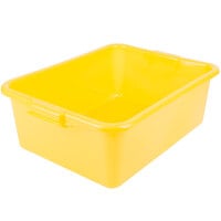 Vollrath 1527-C08 Traex® Color-Mate Yellow Bus Tub / Food Storage Box - 20" x 15" x 7"