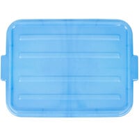 Vollrath 1500-C04 Traex® Color-Mate Blue Raised Snap-On Bus Tub / Food Storage Box Lid - 20" x 15" x 2"