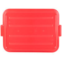 Vollrath 1500-C02 Traex® Color-Mate Red Raised Snap-On Bus Tub / Food Storage Box Lid - 20" x 15" x 2"