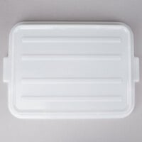 Vollrath 1500-C05 Traex® Color-Mate White Raised Snap-On Bus Tub / Food Storage Box Lid - 20" x 15" x 2"