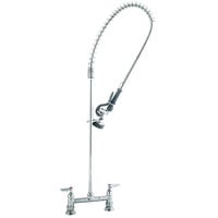 T&S B-0123-CR EasyInstall Deck Mounted 45" High Pre-Rinse Faucet with Adjustable 8" Centers, and 44" Hose