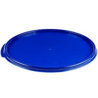 Carlisle 12, 18, and 22 Qt. Blue Round Polypropylene Food Storage Container Lid