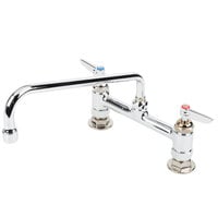 T&S B-0221-CR Deck Mounted Pantry Faucet with 8" Adjustable Centers, 12" Swing Nozzle, and Cerama Cartridges