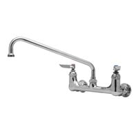 T&S B-0231-BB-CR Wall Mounted Pantry Faucet with 8" Adjustable Centers, 12" Swing Nozzle, Cerama Cartridges, and BB Connections