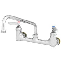 T&S B-0231-CC-CR Wall Mounted Pantry Faucet with 8" Centers, 12" Swing Nozzle, Cerama Cartridges, and CC Connections