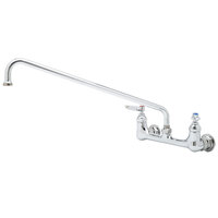 T&S B-0230-CR-02 Wall Mounted Pantry Faucet with 8" Adjustable Centers, 18" Swing Nozzle, and Cerama Cartridges