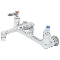 T&S B-0230-01 Wall Mounted Pantry Faucet with 8" Adjustable Centers, 6" Swing Nozzle, and Eterna Cartridges