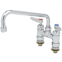 T&S B-0226-CC Deck Mounted Faucet with 10" Swing Nozzle, 4" Centers, 17.9 GPM Stream Regulator Outlet, Eterna Cartridges, and Lever Handles