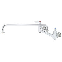 T&S B-0230-BST Wall Mounted Pantry Faucet with 8" Adjustable Centers, 18" Swing Nozzle, Eterna Cartridges, and Built-In Stops