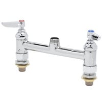 T&S B-0220-LNCC Deck Mount Faucet Base with 8" Centers, Eterna Cartridges, and CC Connections