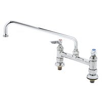 T&S B-0221-EE Deck Mounted Pantry Faucet with 8" Centers, 12" Swing Nozzle, Eterna Cartridges, and EE Connections