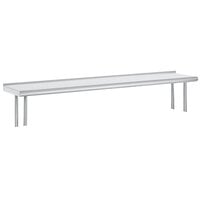 Advance Tabco OTS-15-60R 15" x 60" Table Rear Mounted Single Deck Stainless Steel Shelving Unit with 1" Rear Turn-Up