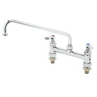 T&S B-0221-CC Deck Mounted Pantry Faucet with 8" Centers, 12" Swing Nozzle, and Eterna Cartridges