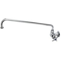 T&S B-0210-060X Single Wall Mount Faucet with 8" Swing Nozzle and 4 Arm Handle