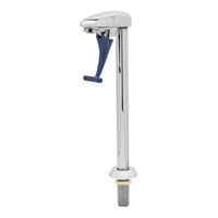 T&S B-1210-12 Deck Mount Push Back Glass Filler with 12 inch Pedestal - 1/2 inch NPT Male Inlet