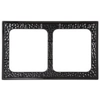 GET ML-169-BK Full Size Black Melamine Adapter Plate with Two Cut-Outs for ML-177 3 Qt. Casserole Dishes