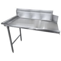 Advance Tabco DTC-S30-72 Spec Line 6' Stainless Steel Clean Straight Dishtable - Left Drainboard