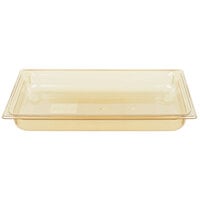 Vollrath 9002410 Super Pan® Full Size Amber High Heat Plastic Food Pan - 2 1/2" Deep