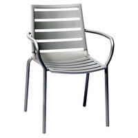BFM Seating South Beach Outdoor / Indoor Stackable Aluminum Arm Chair