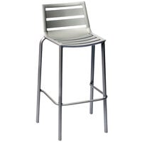 BFM Seating South Beach Outdoor / Indoor Stackable Aluminum Bar Height Chair