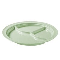 GET CP-531-G Green 10" SuperMel Three Compartment Plate - 12/Case