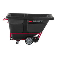 Rubbermaid FG130600BLA BRUTE Black 0.5 Cubic Yard Tilt Truck / Trash Cart (1400 lb.)