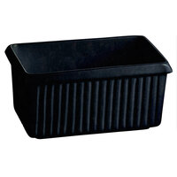 Tablecraft CW1510MBS 2.25 Qt. Midnight with Blue Speckle Cast Aluminum Rectangle Server with Ridges