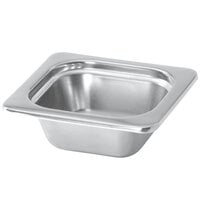 Vollrath 8262205 Miramar® 1/6 Size Satin-Finished Stainless Steel Steam Table Food Pan - 2 1/2" Deep