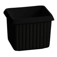 Tablecraft CW1500BKGS 1 Qt. Black with Green Speckle Cast Aluminum Rectangle Server with Ridges