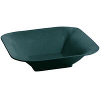 Tablecraft CW3510HGNS 4 Qt. Hunter Green with White Speckle Cast Aluminum Square Bowl