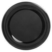 Carlisle 4440603 Palette Designer Displayware Black 19" Melamine Wide Rim Round Platter - 4/Case