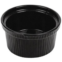 Tablecraft CW1620MBS 1 Qt. Midnight with Blue Speckle Cast Aluminum Souffle Bowl with Ridges