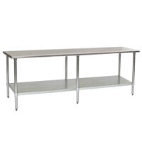 Eagle Group T2496B 24" x 96" Stainless Steel Work Table with Galvanized Undershelf