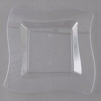 Fineline Wavetrends 108-CL 8" Clear Plastic Square Plate - 120/Case