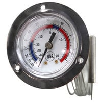 All Points 62-1038 2" Recessed Dial Refrigerator / Freezer Thermometer with 48" Capillary