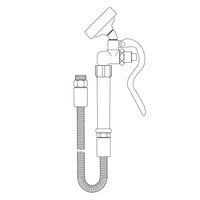 T&S P3-0952 96" Stainless Steel Pet Grooming Hose with EB-0107-035 Angle Spray Valve