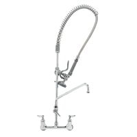 T&S PB-8WOSN14FZKZC Wall Mount Pet Grooming Faucet with 8" Adjustable Centers, 14" Add On Nozzle, EB-0107 Spray Valve, and Eterna Cartridges
