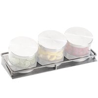 Cal-Mil C18504 Mixology Stainless Steel Replacement Stand for 16 oz. Jars - 13 1/2" x 5" x 1 3/4"