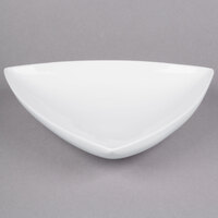 Tablecraft CW11006W 11" White Cast Aluminum Triangle Display Bowl